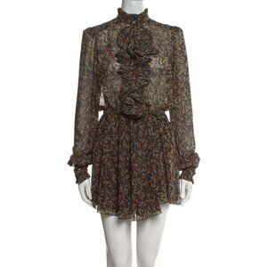 Italian REDEMPTION Black Floral Mini Dress 42 8 $400